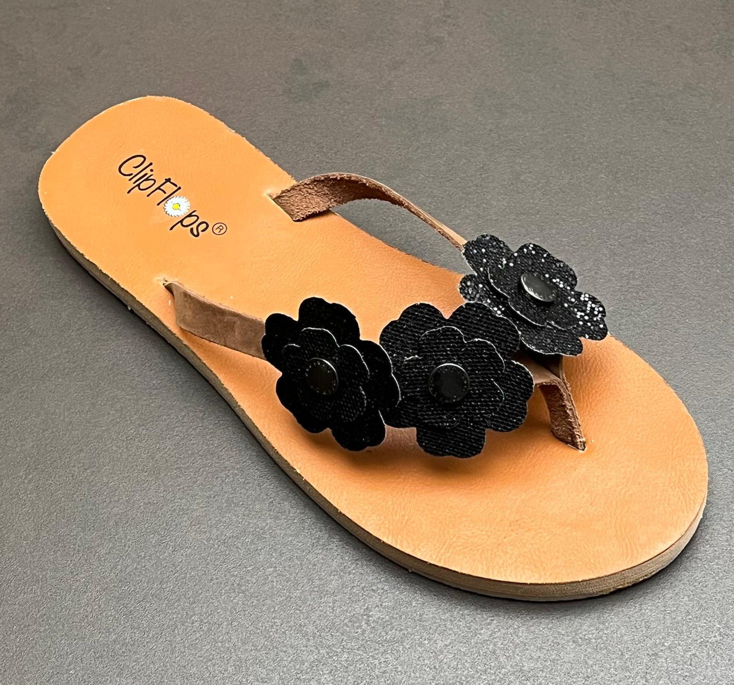 Midnight Spark Vegan Leather ClipFlops