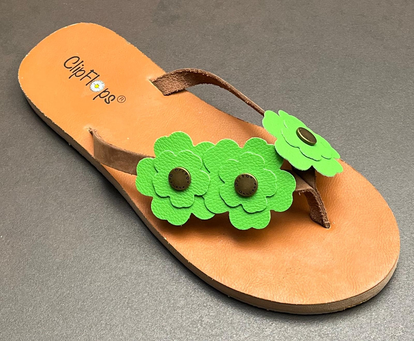 Lime Blossom Vegan Leather ClipFlops