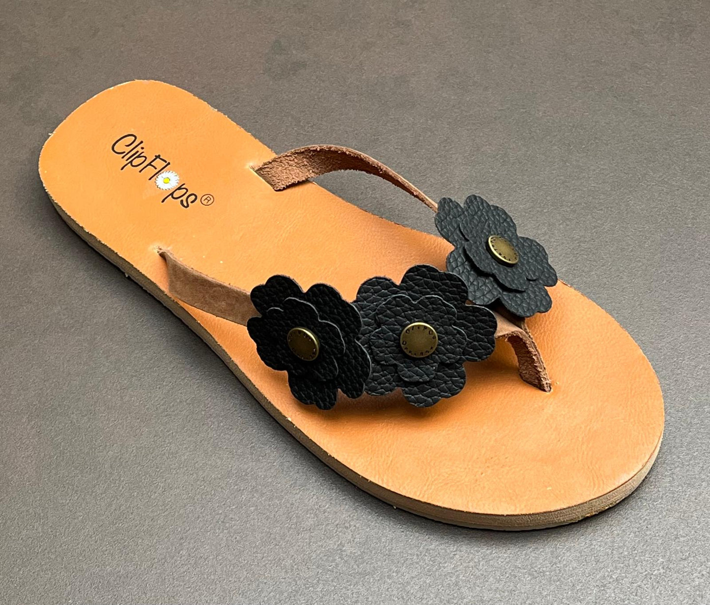 Midnight Pebble Vegan Leather ClipFlops