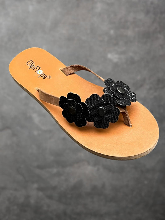 Midnight Sparkle Vegan Leather ClipFlops