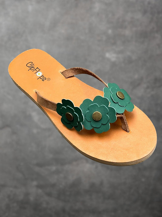Emerald Garden Vegan Leather ClipFlops