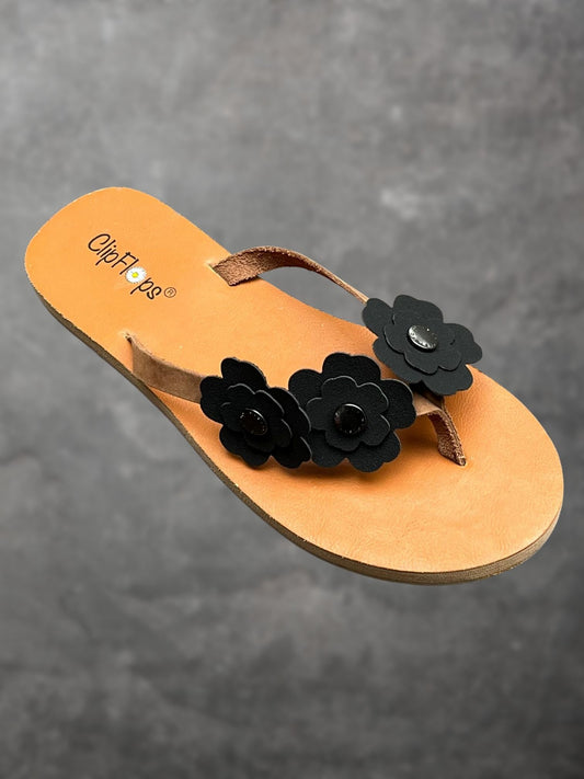 Midnight Matte Vegan Leather ClipFlops