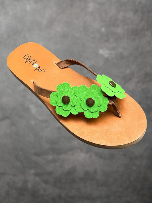 Lime Blossom Vegan Leather ClipFlops