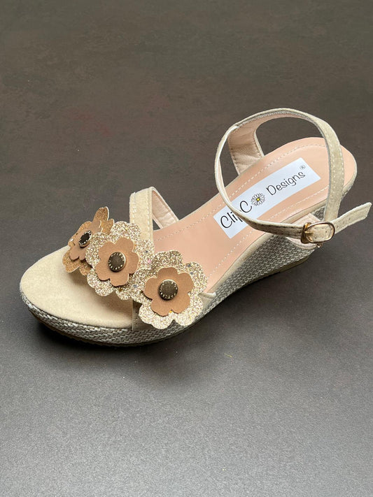 Honeycomb Vegan Leather Wedges