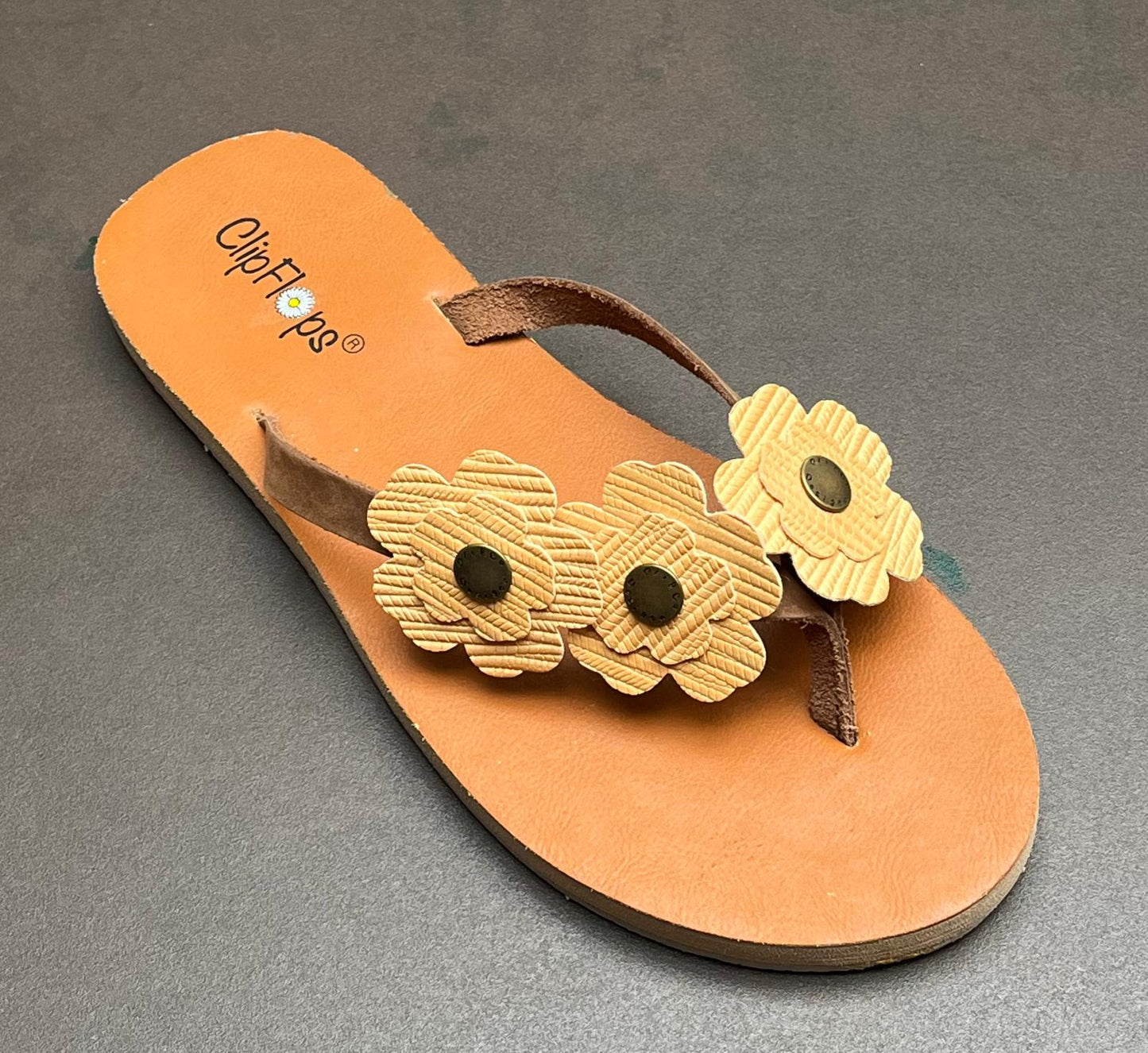 Honeycomb Bloom Vegan Leather ClipFlops