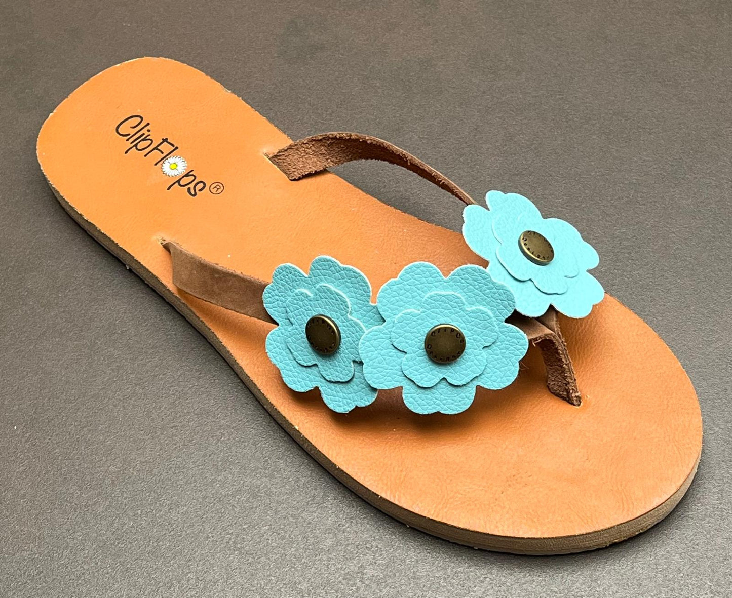 Sky Blossom Vegan Leather ClipFlops